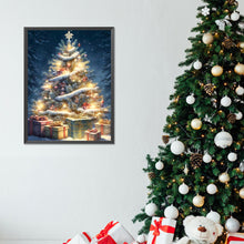 Load image into Gallery viewer, Diamond Painting - Full Round - Christmas tree on snowy night (30*40CM)
