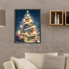 Load image into Gallery viewer, Diamond Painting - Full Round - Christmas tree on snowy night (30*40CM)
