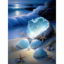 Load image into Gallery viewer, Diamond Painting - Full Round - Coast blue seashells (30*40CM)
