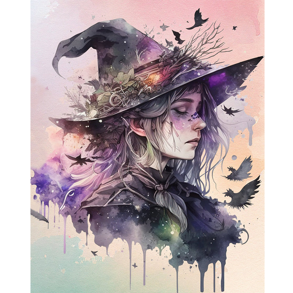 Diamond Painting - Full Round - Witch portrait (40*50CM)