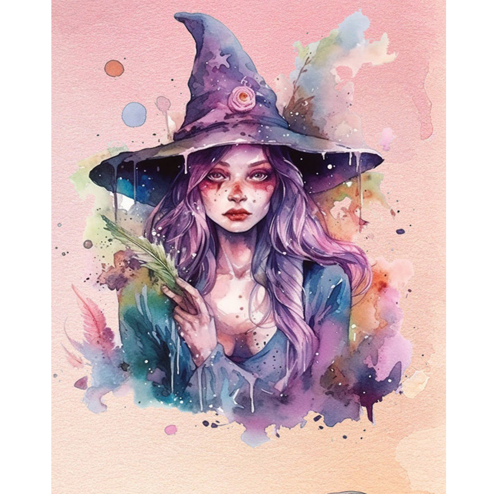 Diamond Painting - Full Round - Witch portrait (40*50CM)