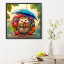 Load image into Gallery viewer, Diamond Painting - Full Round - umbrella animal hedgehog (30*30CM)
