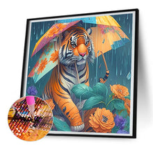 Load image into Gallery viewer, Diamond Painting - Full Round - umbrella animal tiger (30*30CM)
