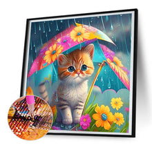 Load image into Gallery viewer, Diamond Painting - Full Round - umbrella animal cat (30*30CM)
