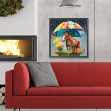 Load image into Gallery viewer, Diamond Painting - Full Round - umbrella animal pony (30*30CM)
