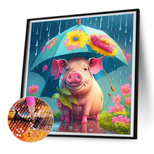 Load image into Gallery viewer, Diamond Painting - Full Round - Umbrella animal piggy (30*30CM)
