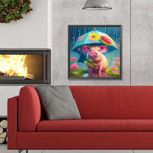 Load image into Gallery viewer, Diamond Painting - Full Round - Umbrella animal piggy (30*30CM)
