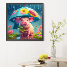 Load image into Gallery viewer, Diamond Painting - Full Round - Umbrella animal piggy (30*30CM)
