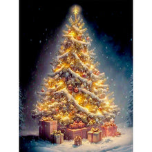 Load image into Gallery viewer, Diamond Painting - Full Round - Christmas tree in the snow (30*40CM)
