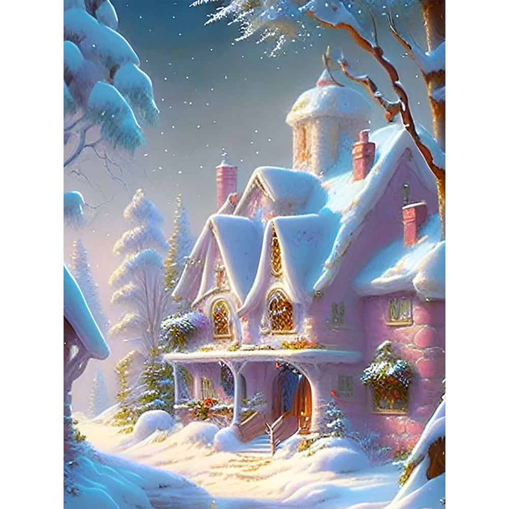 Diamond Painting - Full Round - snowy scenery (30*40CM)