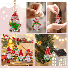 Load image into Gallery viewer, 12PCS Double Sided Special Shape Diamond Art Keyring (Christmas Gnome)
