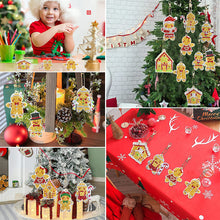 Load image into Gallery viewer, 12PCS Double Sided Special Shape Diamond Art Keyring (Gingerbread Man)

