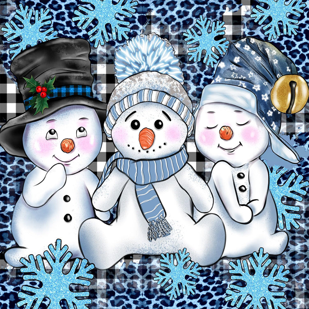 Diamond Painting - Full Round - snowman (30*30CM)