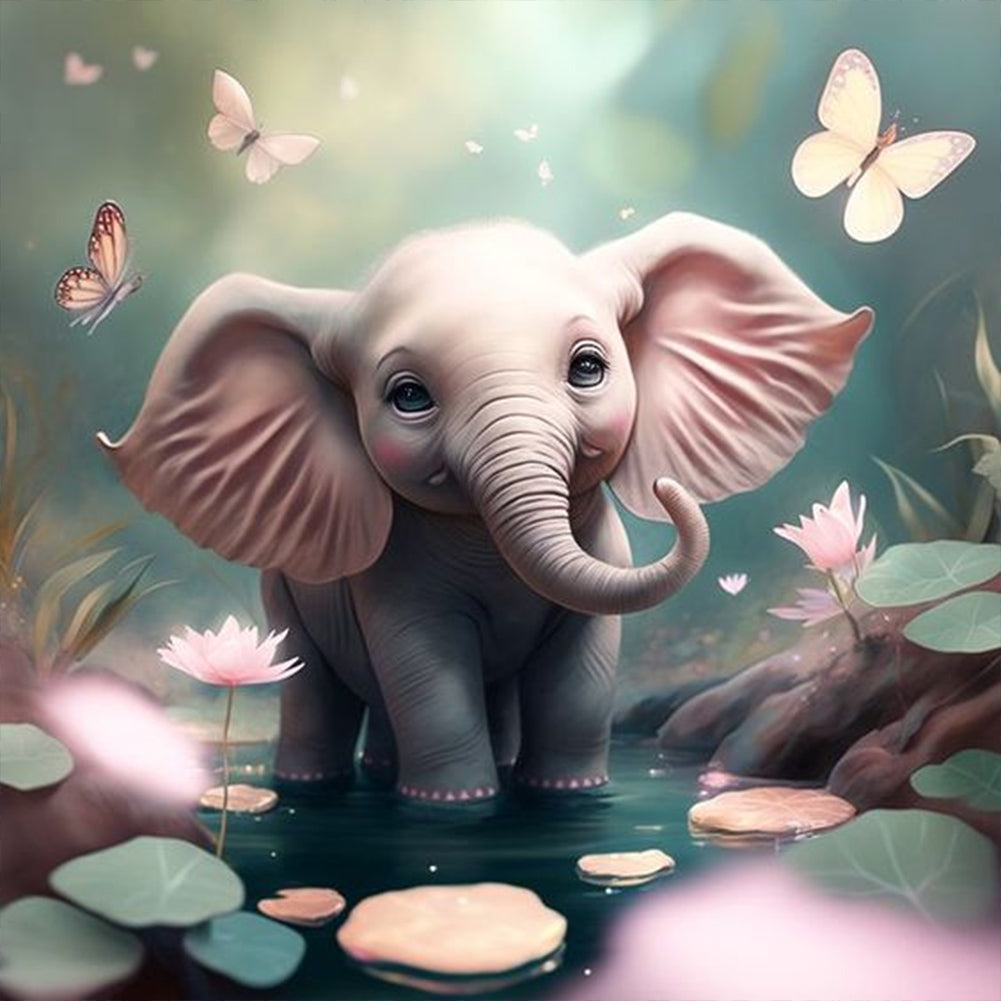 Diamond Painting - Full Round - elephant (30*30CM)