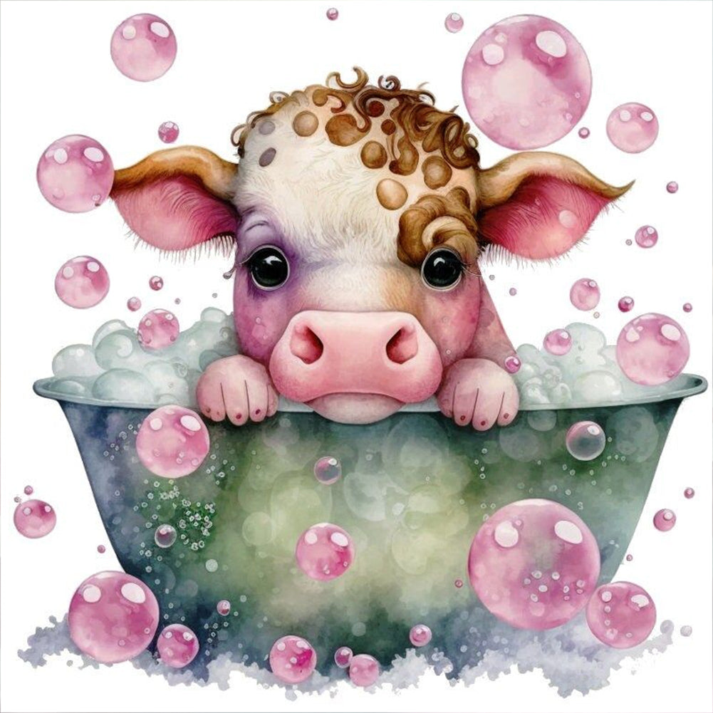 Diamond Painting - Full Round - dairy cow (30*30CM)