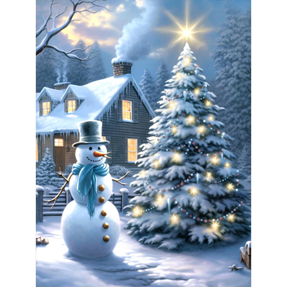 Diamond Painting - Full Round - Christmas winter snowman (30*40CM)
