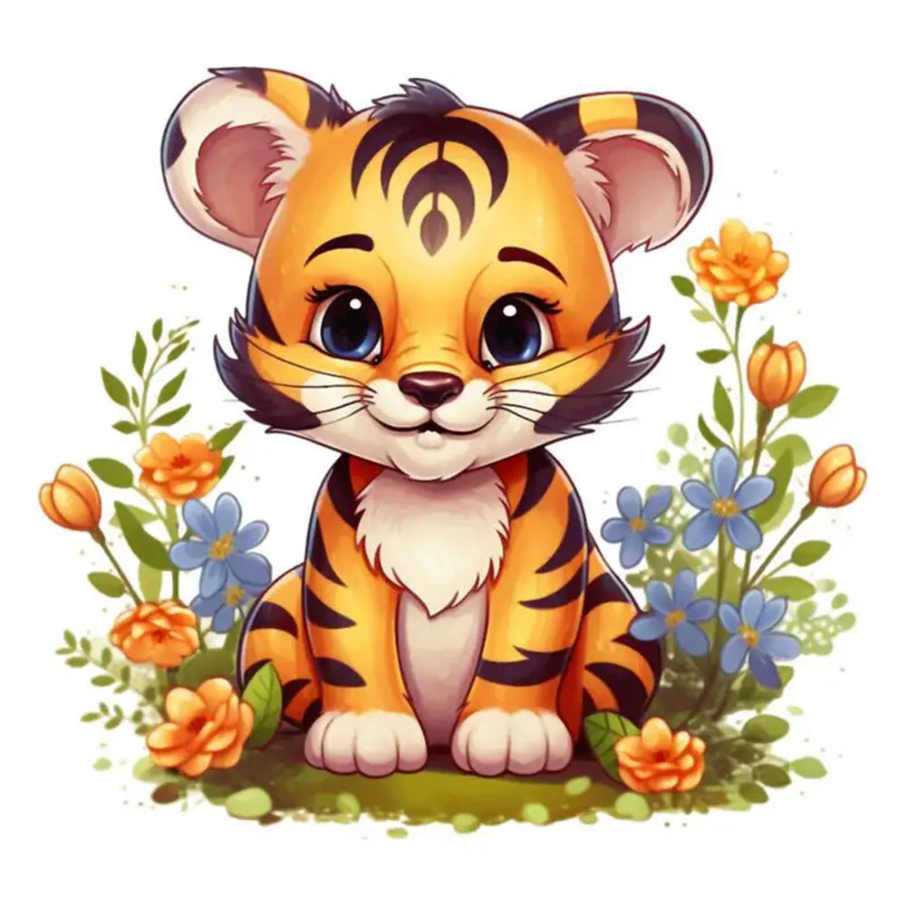 Diamond Painting - Full Round - tiger (30*30CM)