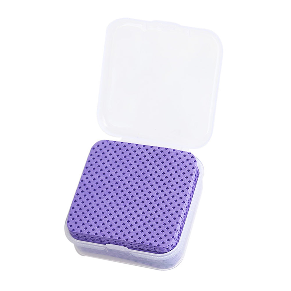 50 Pcs Glue Wiping Cloth Soft Glue Remover Pads for Cleaning Glue (Purple)