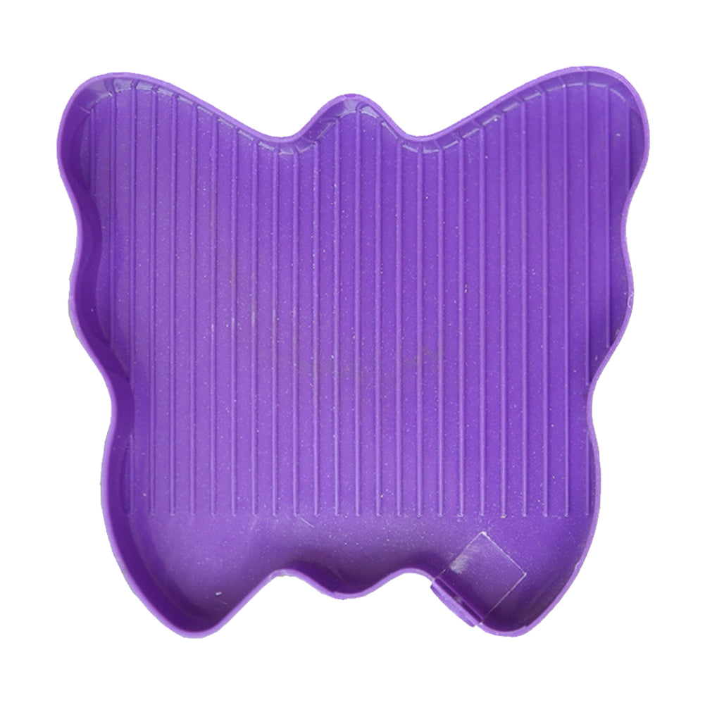 Diamond Painting Trays Organizer Butterfly Shape Drill Tray Plate (Purple)