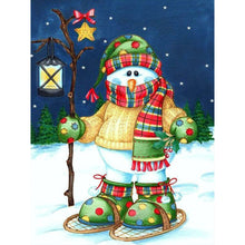 Load image into Gallery viewer, Diamond Painting - Full Round - skating snowman (30*40CM)
