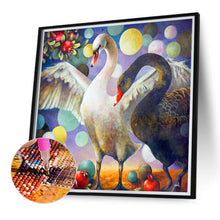 Load image into Gallery viewer, Diamond Painting - Full Round - black and white swan (40*40CM)
