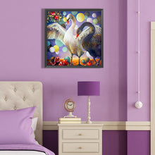 Load image into Gallery viewer, Diamond Painting - Full Round - black and white swan (40*40CM)
