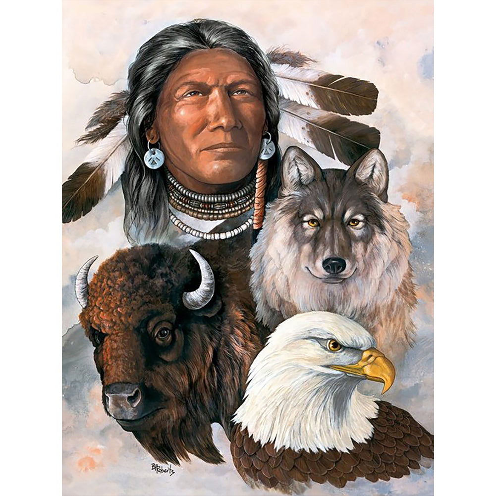 Diamond Painting - Full Round - indian (30*40CM)