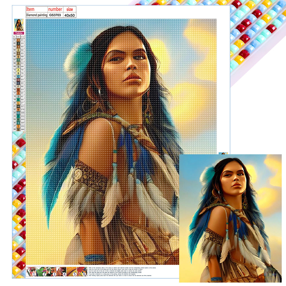 Diamond Painting - Full Square - indian beauty (40*50CM)