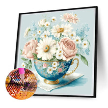 Load image into Gallery viewer, Diamond Painting - Full Round - teacup bouquet (30*30CM)
