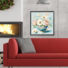 Load image into Gallery viewer, Diamond Painting - Full Round - teacup bouquet (30*30CM)
