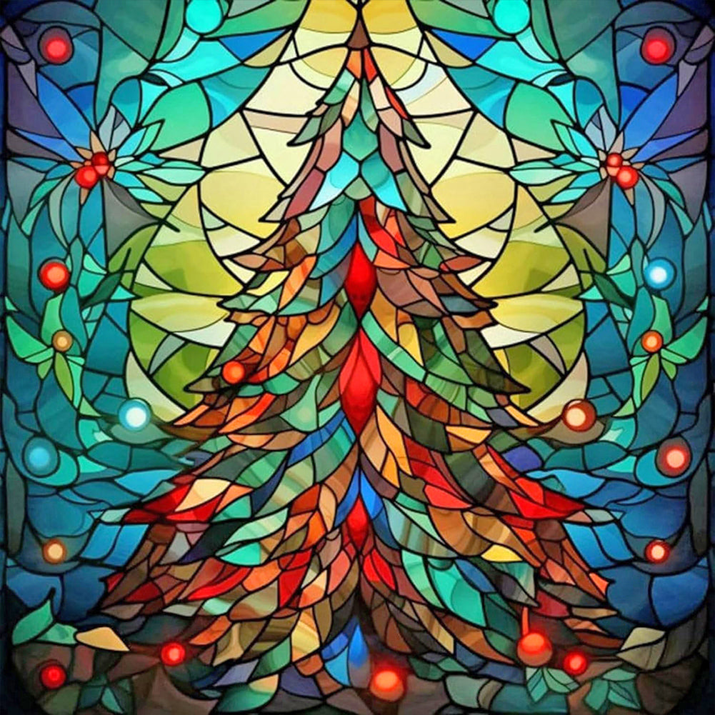 Diamond Painting - Full Round - Christmas tree (30*30CM)