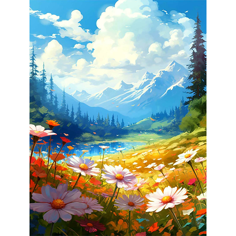 Diamond Painting - Full Round - Daisy Mountain Wilderness (30*40CM)
