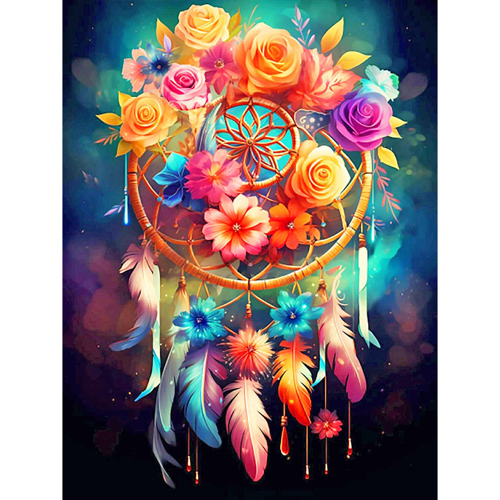 Diamond Painting - Full Round - Rose Dream Catcher (30*40CM)