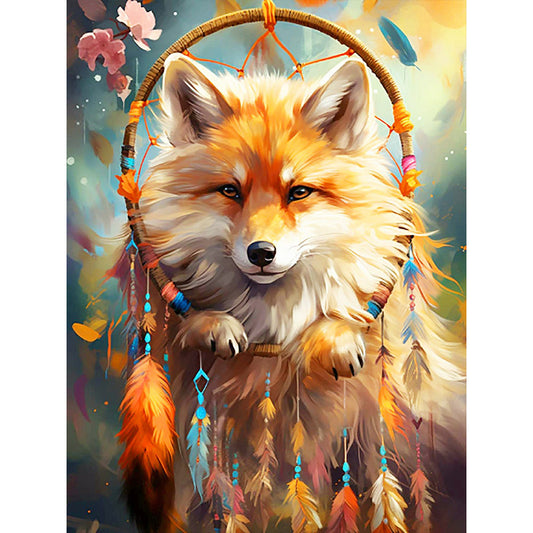 Diamond Painting - Full Round - Fox Dream Catcher (30*40CM)