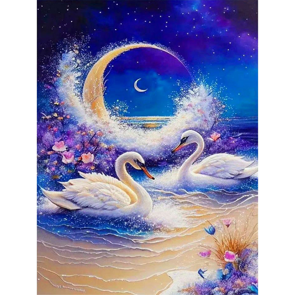 Diamond Painting - Full Round - White Swan (30*40CM)