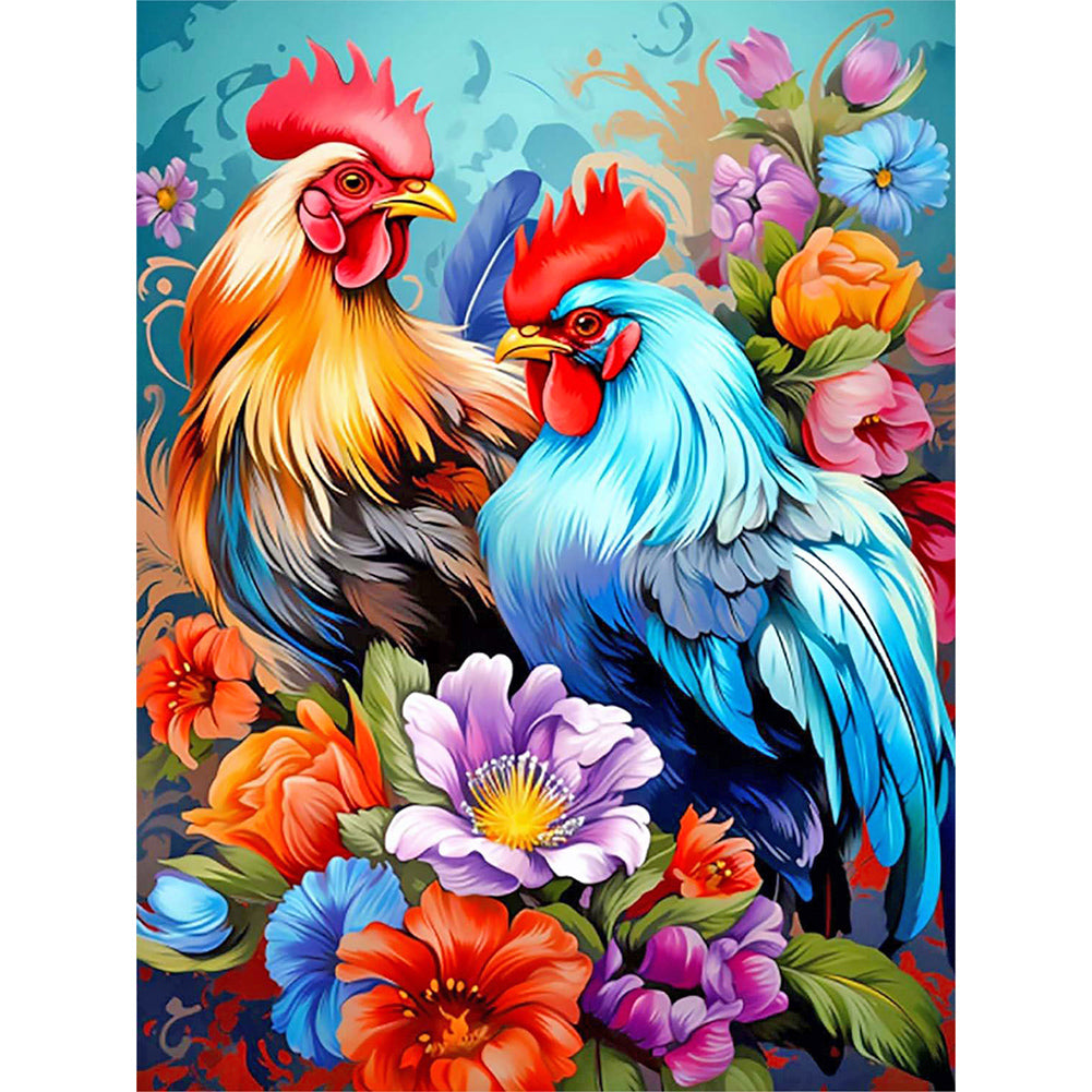Diamond Painting - Full Round - two cocks (30*40CM)