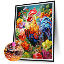 Load image into Gallery viewer, Diamond Painting - Full Round - flower rooster (30*40CM)

