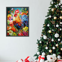 Load image into Gallery viewer, Diamond Painting - Full Round - flower rooster (30*40CM)
