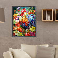 Load image into Gallery viewer, Diamond Painting - Full Round - flower rooster (30*40CM)
