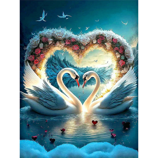 Diamond Painting - Full Round - love swan (30*40CM)