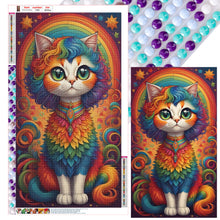 Load image into Gallery viewer, Diamond Painting - Full Round - rainbow cat (40*70CM)
