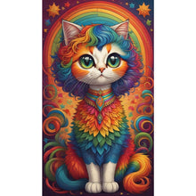 Load image into Gallery viewer, Diamond Painting - Full Round - rainbow cat (40*70CM)
