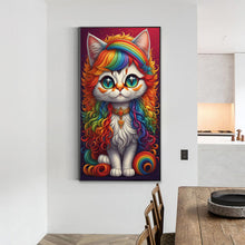 Load image into Gallery viewer, Diamond Painting - Full Round - rainbow cat (40*70CM)

