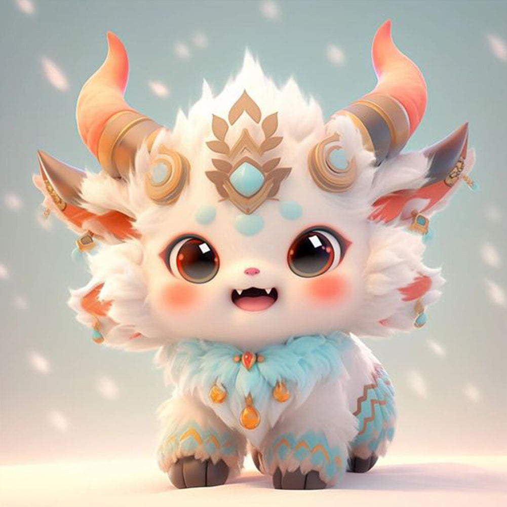 Diamond Painting - Full Round - Cute Nian Beast (30*30CM)
