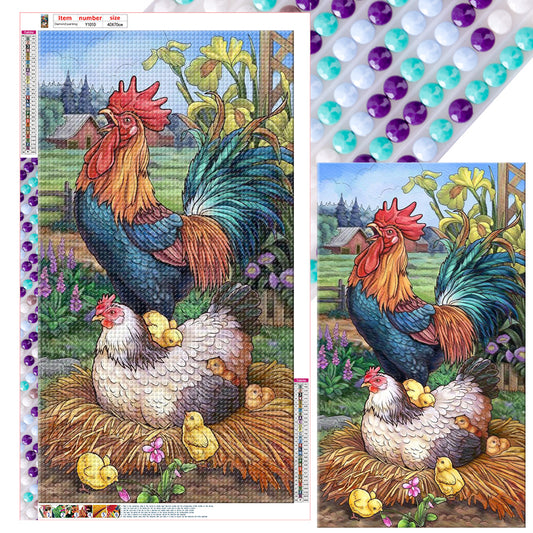 Diamond Painting - Full Round - crowing rooster (40*70CM)