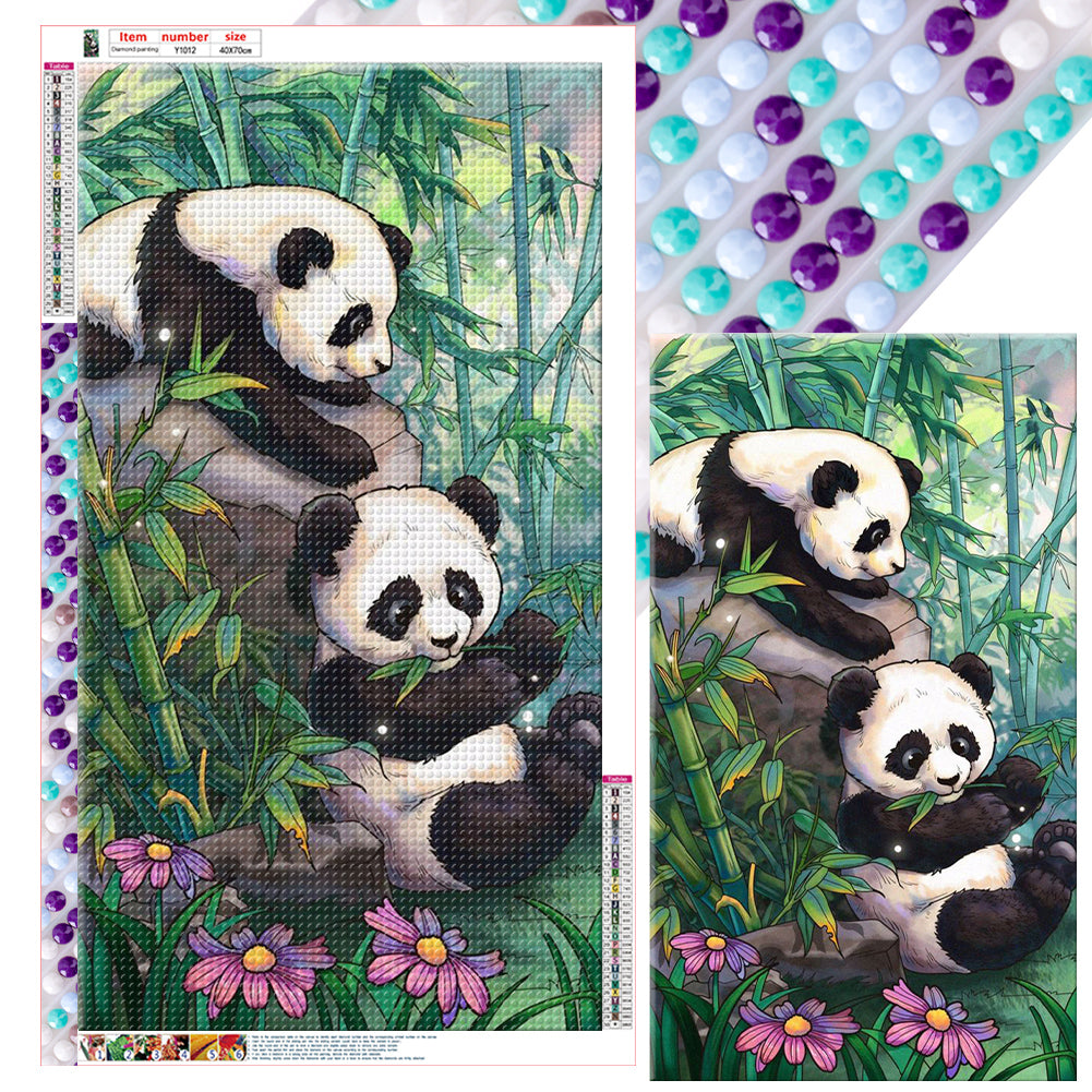 Diamond Painting - Full Round - Bamboo Forest Panda (40*70CM)