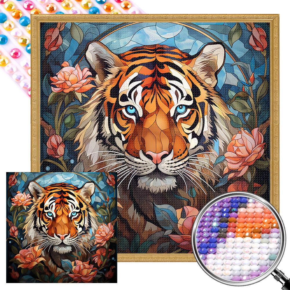 AB Diamond Painting - Full Round - tiger (40*40CM)