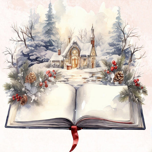 Diamond Painting - Full Round - Winter Christmas Book (40*40CM)