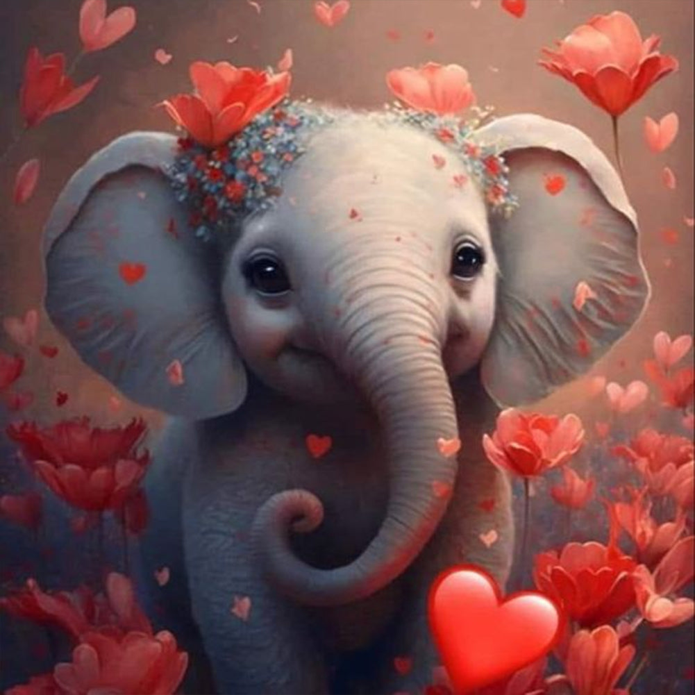 Diamond Painting - Full Round - elephant (30*30CM)