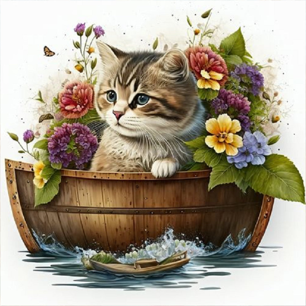 Diamond Painting - Full Round - kitten (30*30CM)